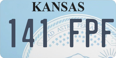 KS license plate 141FPF