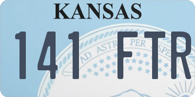 KS license plate 141FTR