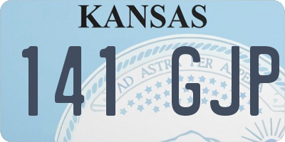 KS license plate 141GJP