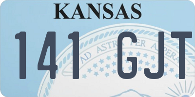 KS license plate 141GJT