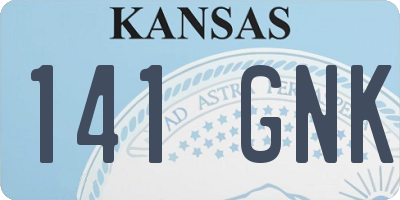 KS license plate 141GNK