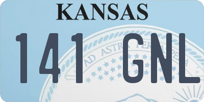 KS license plate 141GNL