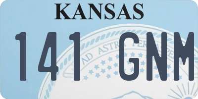 KS license plate 141GNM
