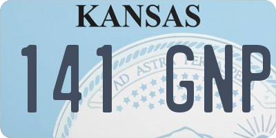 KS license plate 141GNP