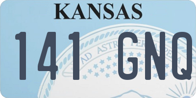 KS license plate 141GNQ