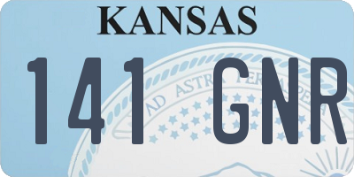 KS license plate 141GNR