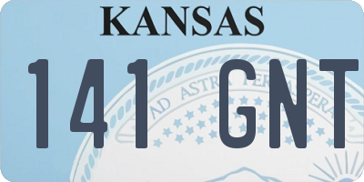KS license plate 141GNT