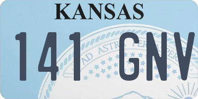 KS license plate 141GNV