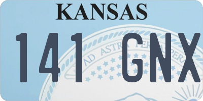 KS license plate 141GNX