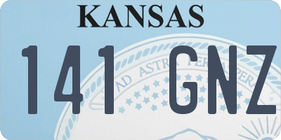 KS license plate 141GNZ