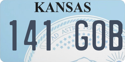 KS license plate 141GOB