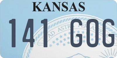 KS license plate 141GOG