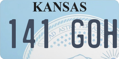 KS license plate 141GOH
