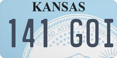 KS license plate 141GOI