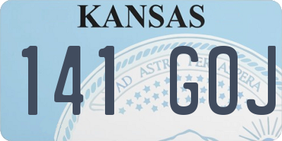 KS license plate 141GOJ
