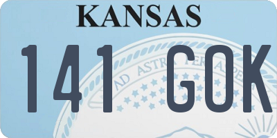 KS license plate 141GOK
