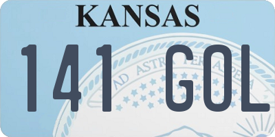 KS license plate 141GOL