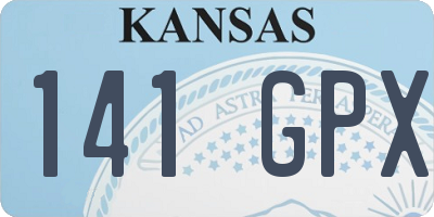 KS license plate 141GPX