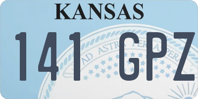 KS license plate 141GPZ