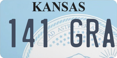KS license plate 141GRA