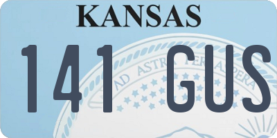 KS license plate 141GUS