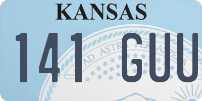 KS license plate 141GUU