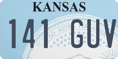 KS license plate 141GUV