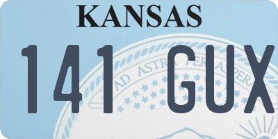 KS license plate 141GUX