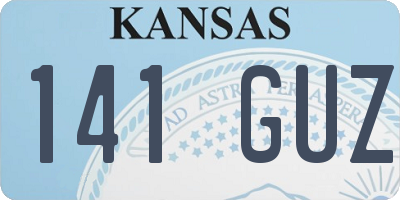 KS license plate 141GUZ