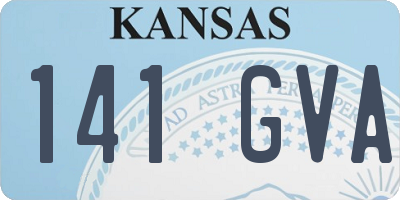 KS license plate 141GVA