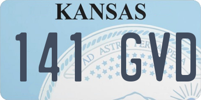 KS license plate 141GVD