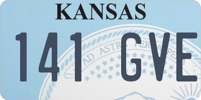 KS license plate 141GVE