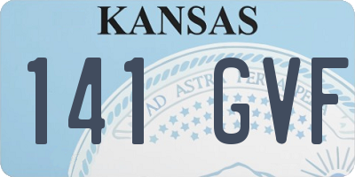 KS license plate 141GVF
