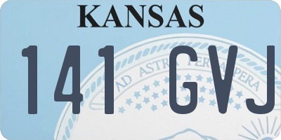 KS license plate 141GVJ