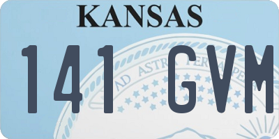 KS license plate 141GVM