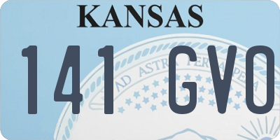 KS license plate 141GVO
