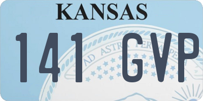 KS license plate 141GVP