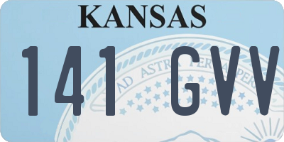 KS license plate 141GVV