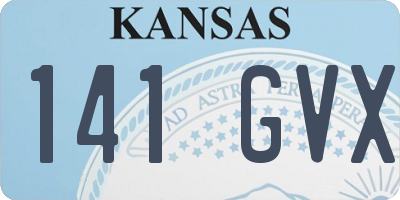 KS license plate 141GVX