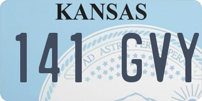 KS license plate 141GVY