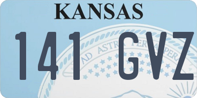 KS license plate 141GVZ