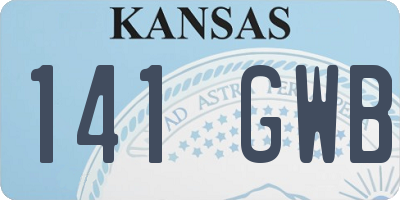 KS license plate 141GWB