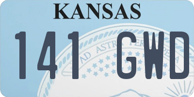 KS license plate 141GWD