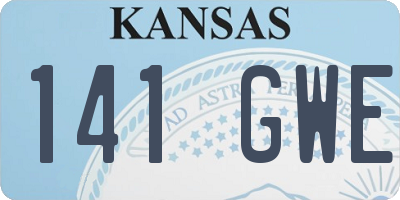 KS license plate 141GWE