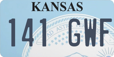 KS license plate 141GWF