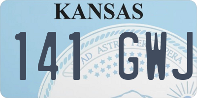 KS license plate 141GWJ