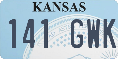 KS license plate 141GWK