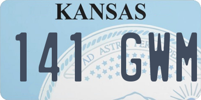 KS license plate 141GWM