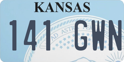 KS license plate 141GWN