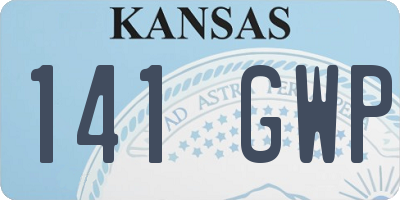 KS license plate 141GWP